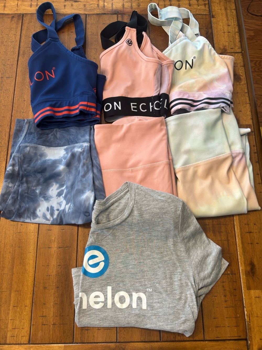 Bundle of Womens Echelon Workout Clothes, Sports Bras, Leggings, T-Shirt, Medium